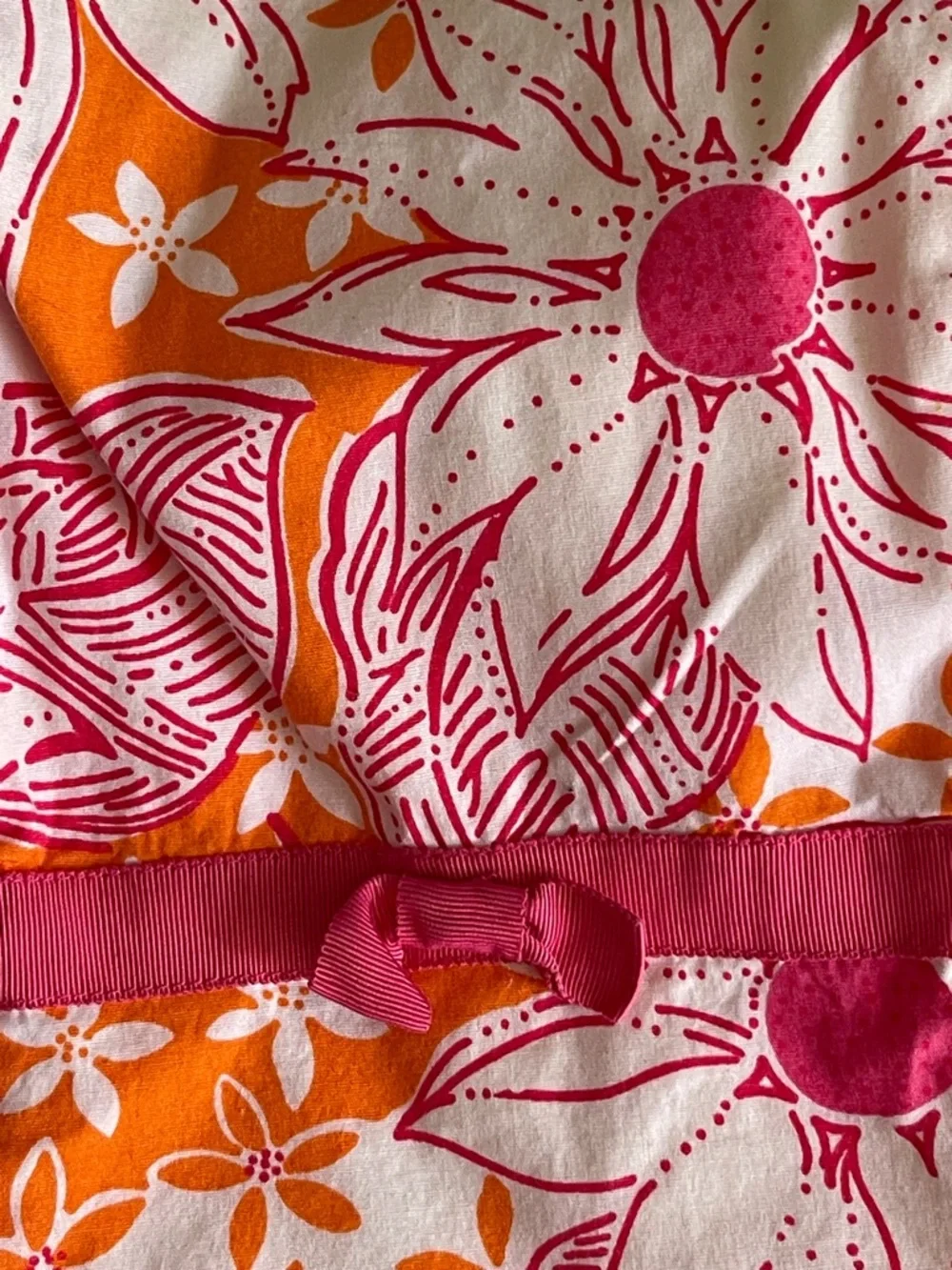 Lilly Pulitzer Floral Sundress Pink Orange Cotton Size 0 Strapless Vintage - Picture 4 of 5